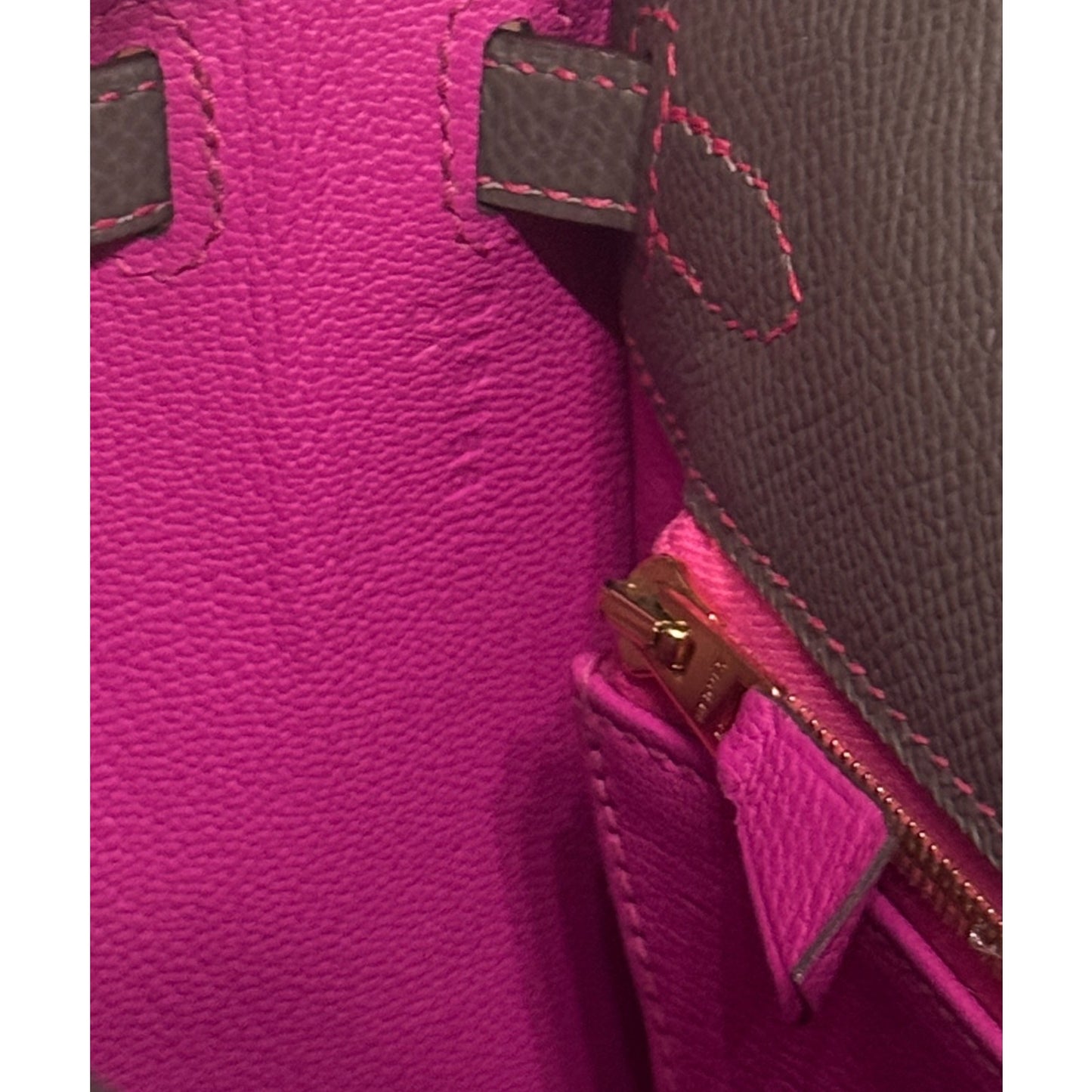 Hermes Kelly 25 Sellier Special Orde Etain Gray Pink Epsom Brushed Gold Hardware