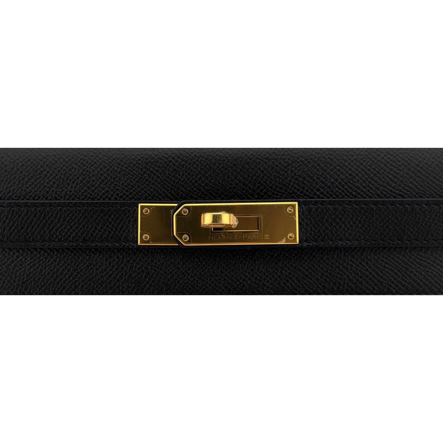 Hermes Kelly 28 Sellier Black Noir Epsom Leather Gold Hardware