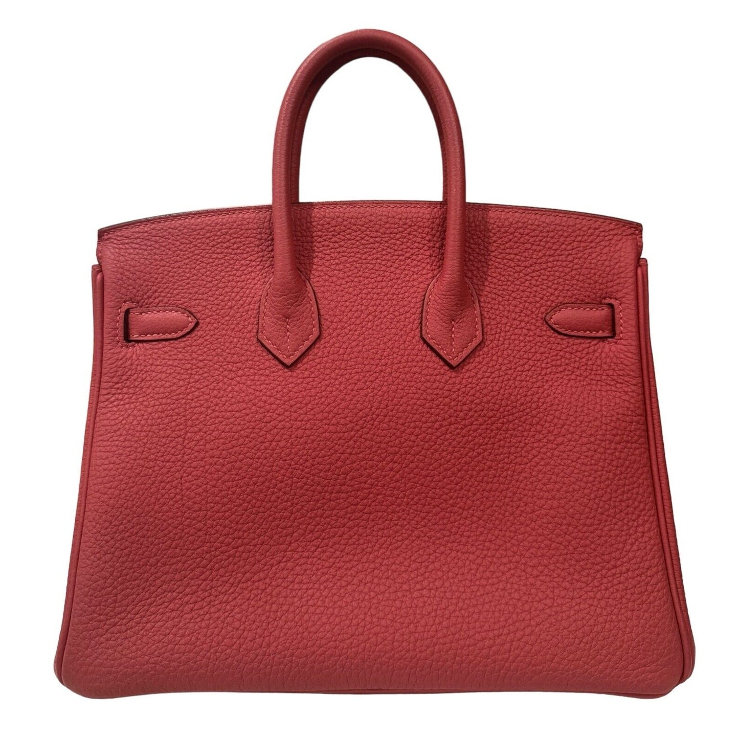 Hermes Birkin 25 Rouge Pivone Red Togo Leather Handbag Bag Gold Hardware