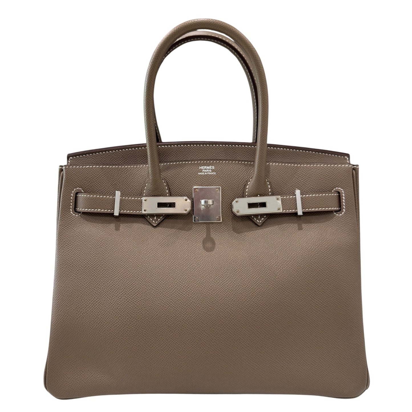 Hermes Birkin 30 Etoupe Gray Epsom Leather Palladium Hardware