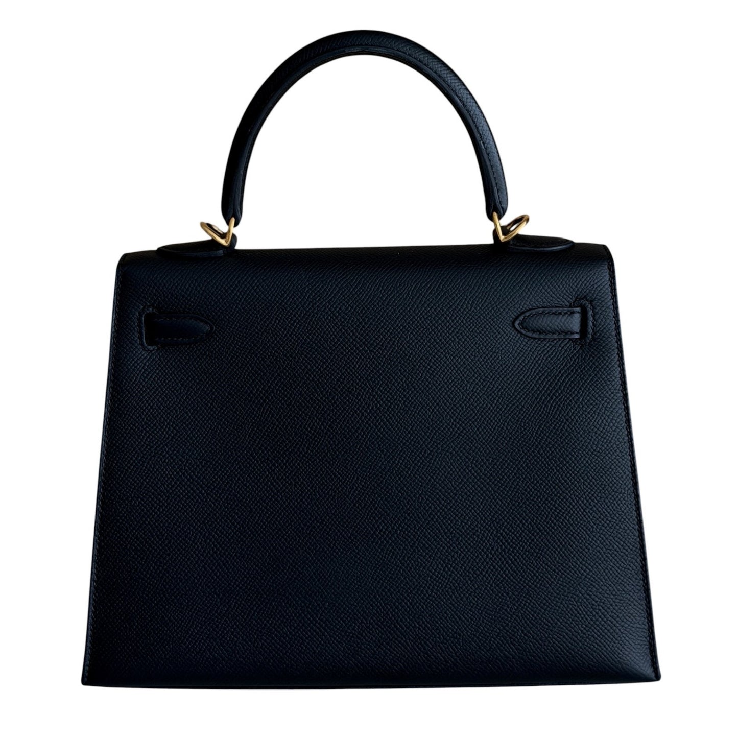 Hermes Kelly 25 Sellier Black Noir Epsom Leather Gold Hardware RARE