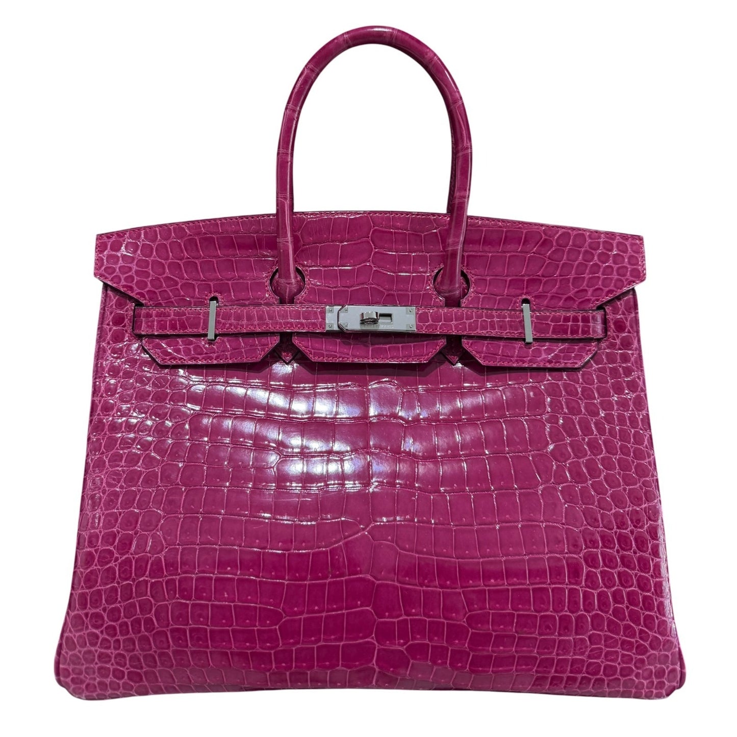 Hermes Birkin 35 Rose Scheherazade Pink Shinny Crocodile Palladium Hardware