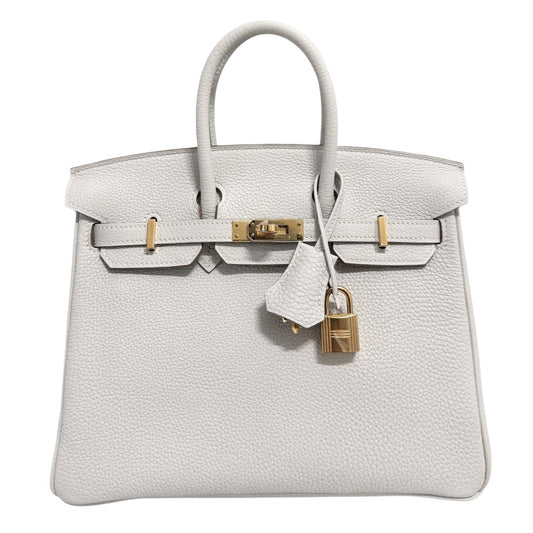 Hermes Birkin 25 Gris Pale Gray Togo Leather Gold Hardware 2024