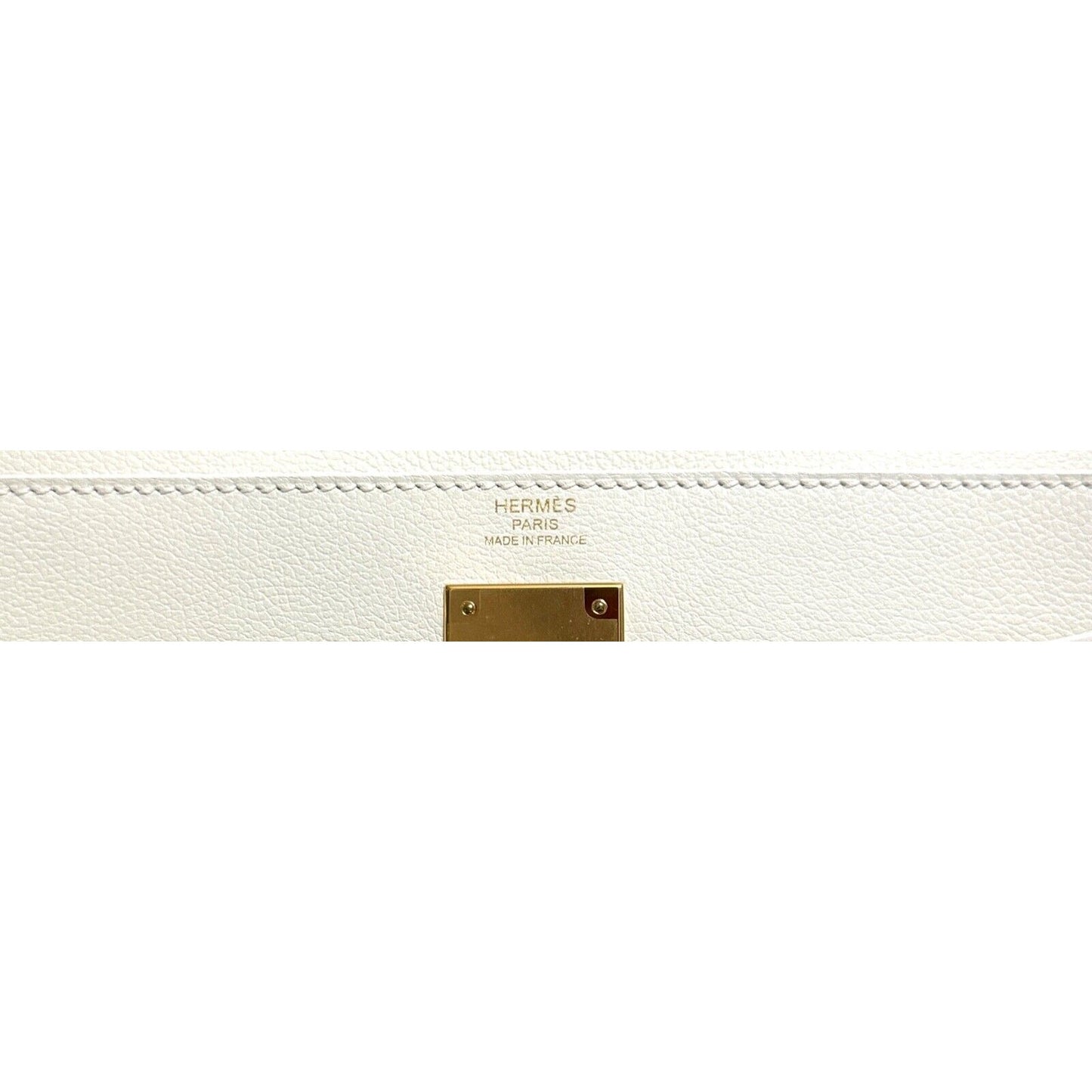 Hermes Kelly 28 White Blanc Leather Gold Hardware 2021