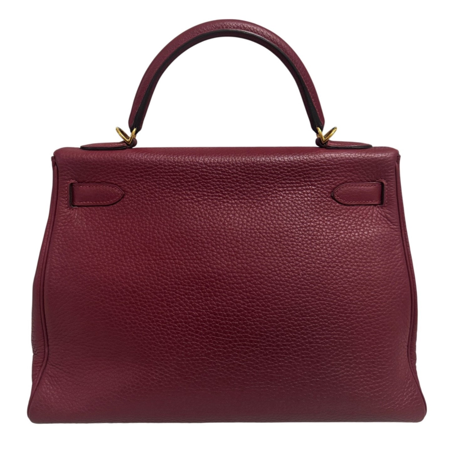 Hermes Kelly 32 Rouge Grenat Red Leather Gold Hardware