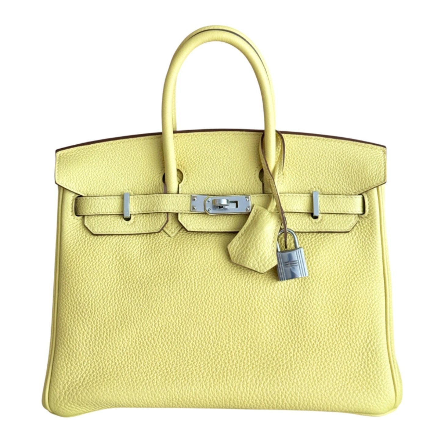 Hermes Birkin 25 Jaune Poussin Yellow Togo Leather Palladium Hardware