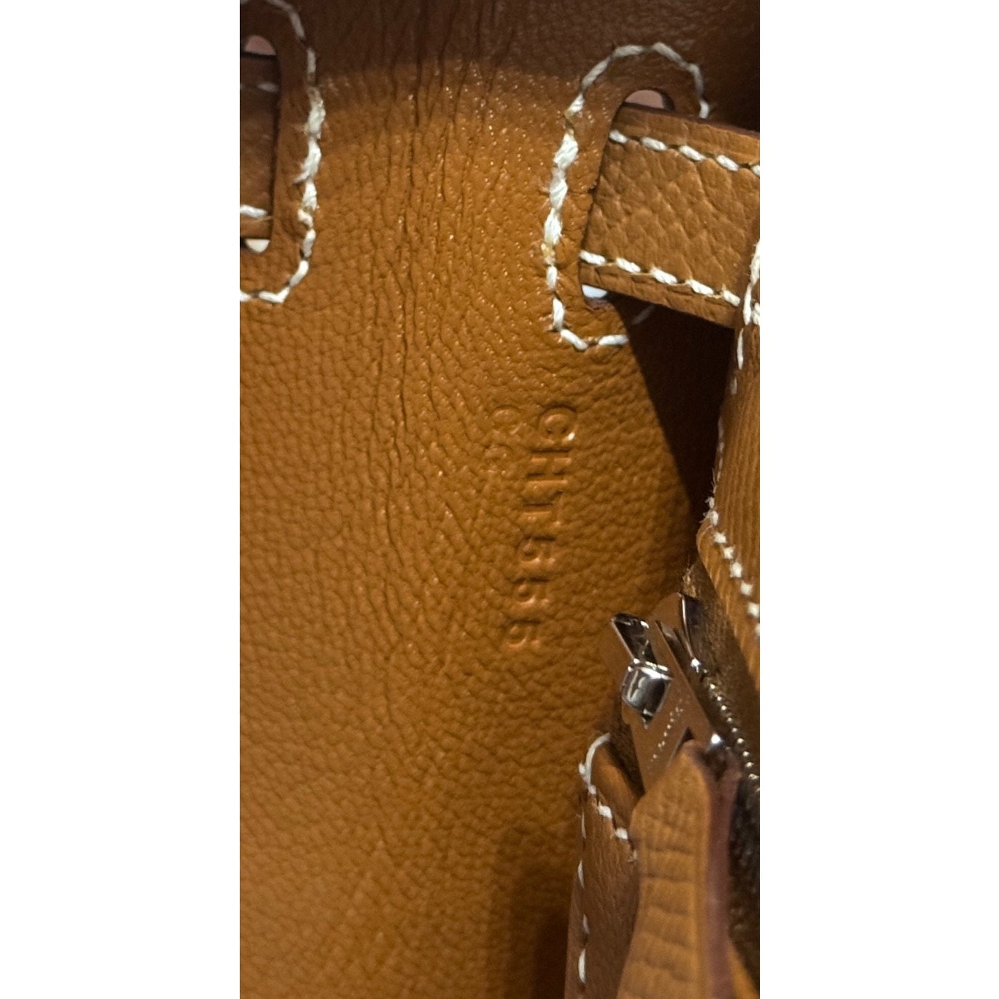 Hermes Kelly 25 Sellier Gold Tan Epsom Leather Palladium Hardware