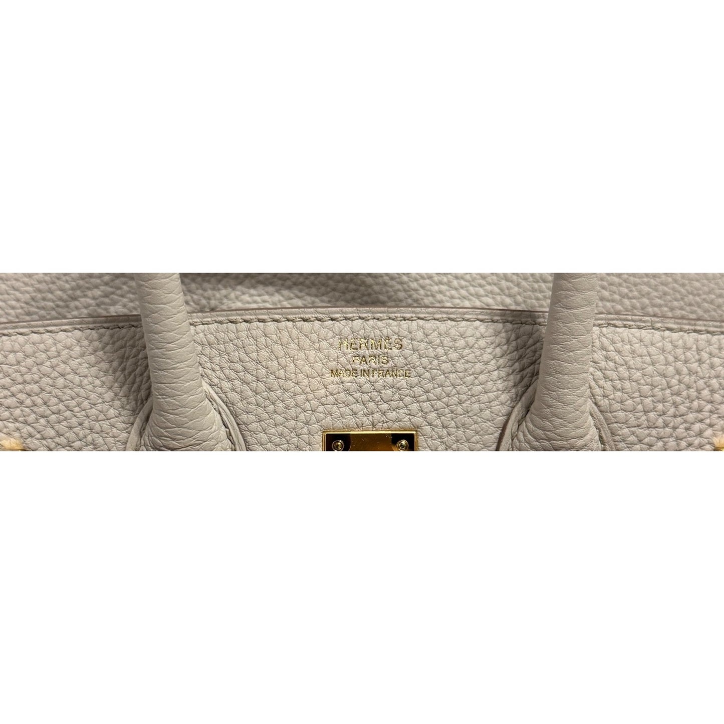 Hermes Birkin 25 Beton Beige Cream Togo Leather Gold Hardware