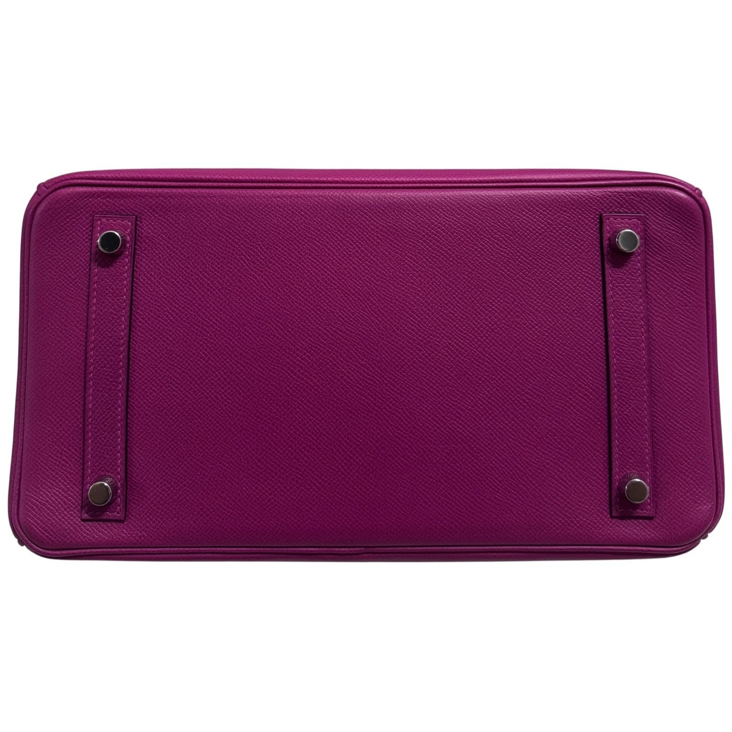 Hermes Birkin 30 Rose Pourpre Pink Purple Epsom Leather Palladium Hardware RARE