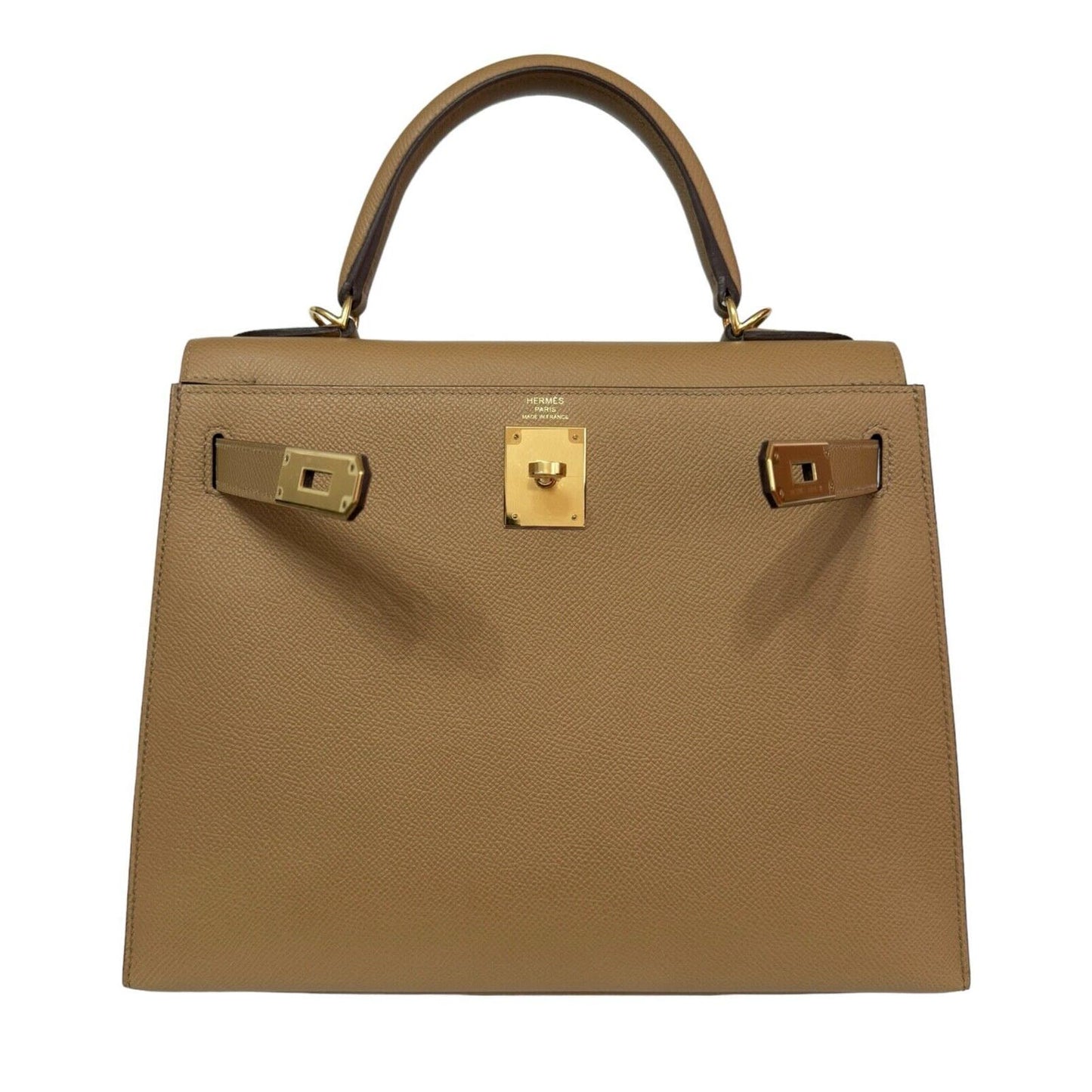 Hermes Kelly 28 Sellier Biscuit Tan Epsom Leather Gold Hardware Bag Handbag 2022
