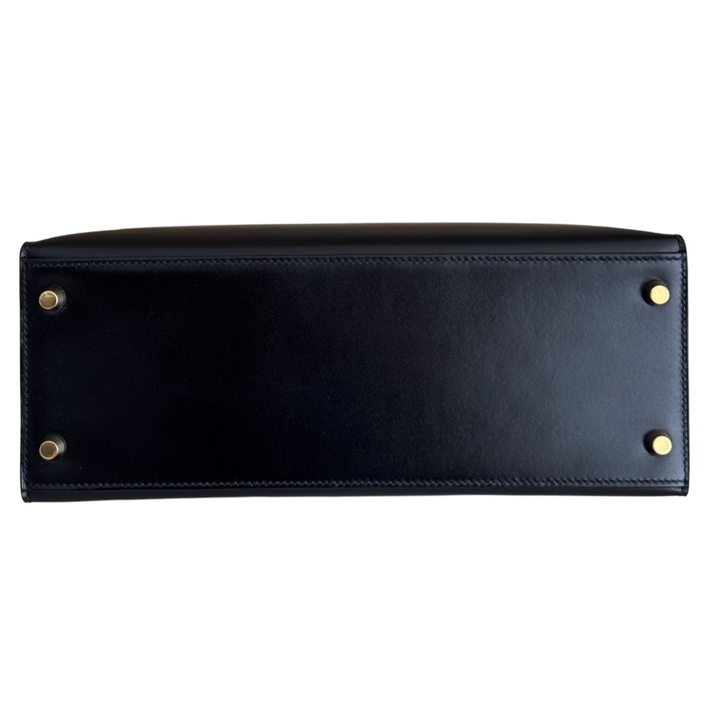 Hermes Kelly 28 Sellier Black Noir Box Leather Gold Hardware RARE