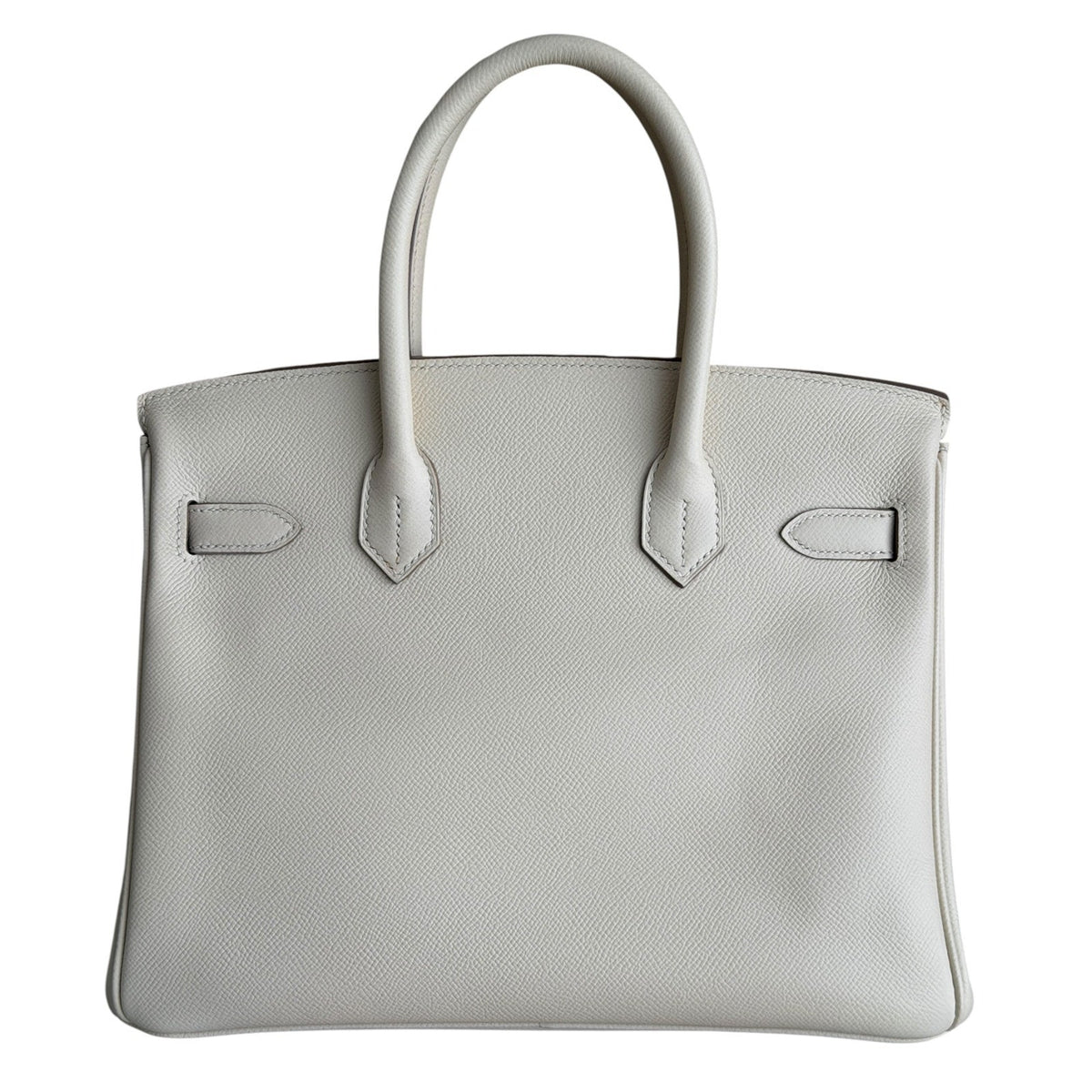 Hermes Birkin 30 Craie White Epsom Leather Gold Hardware Handbag