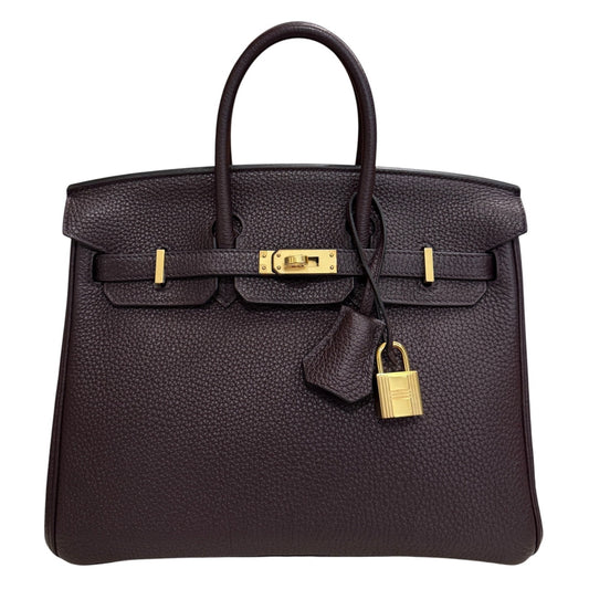 Hermes Birkin 25 Rouge Sellier Red Burgundy Togo Leather Gold Hardware RARE