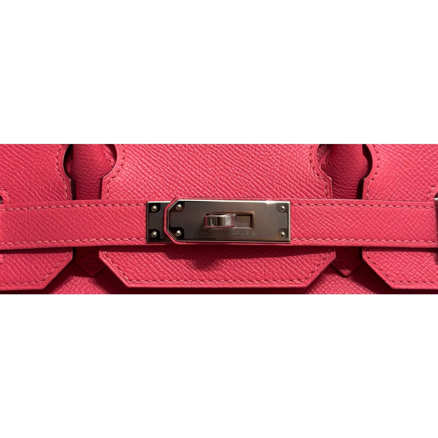 Hermes Birkin 30 Rose Azalee Pink Epsom Leather Palladium Hardware Handbag