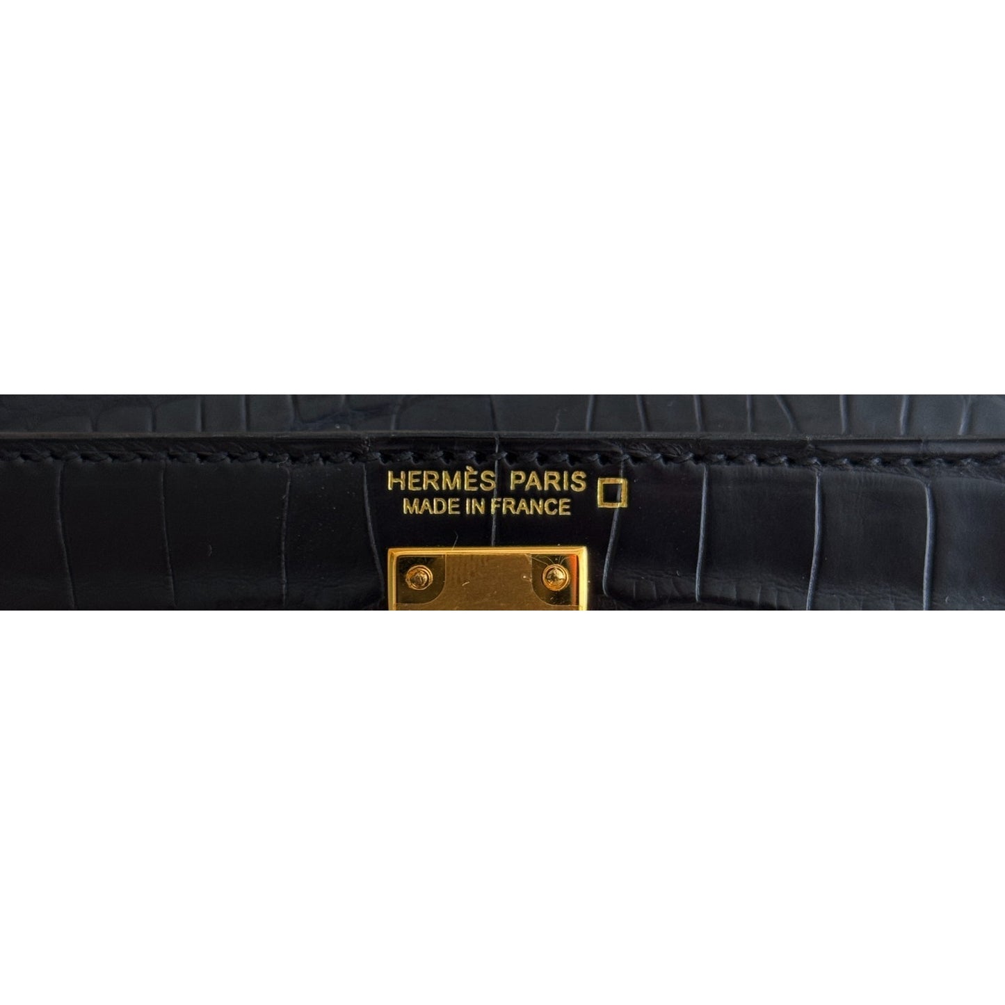Hermes Kelly Mini 20 Matte Alligator Leather Black Noir Gold Hardware