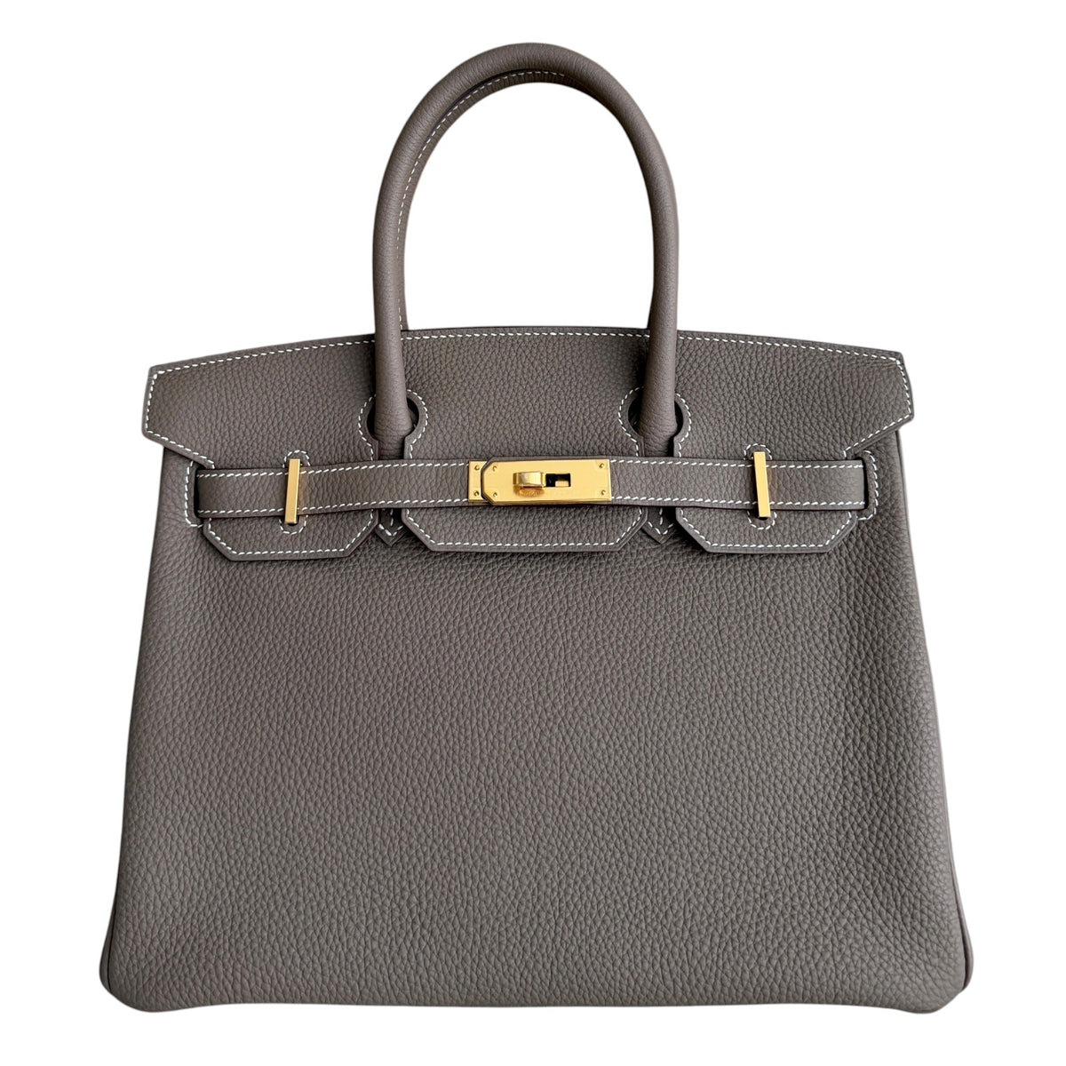 Hermes Birkin 30 Etoupe Gray Togo Leather Gold Hardware