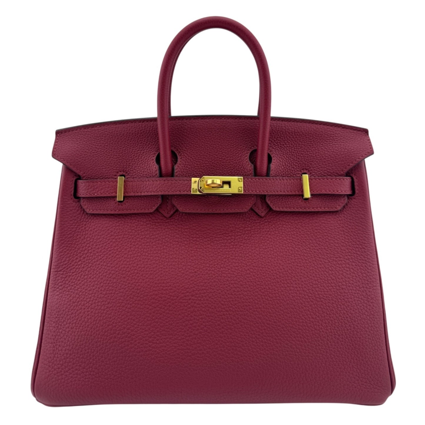 Hermes Birkin 25 Rouge Grenat Red Togo Leather Gold Hardware