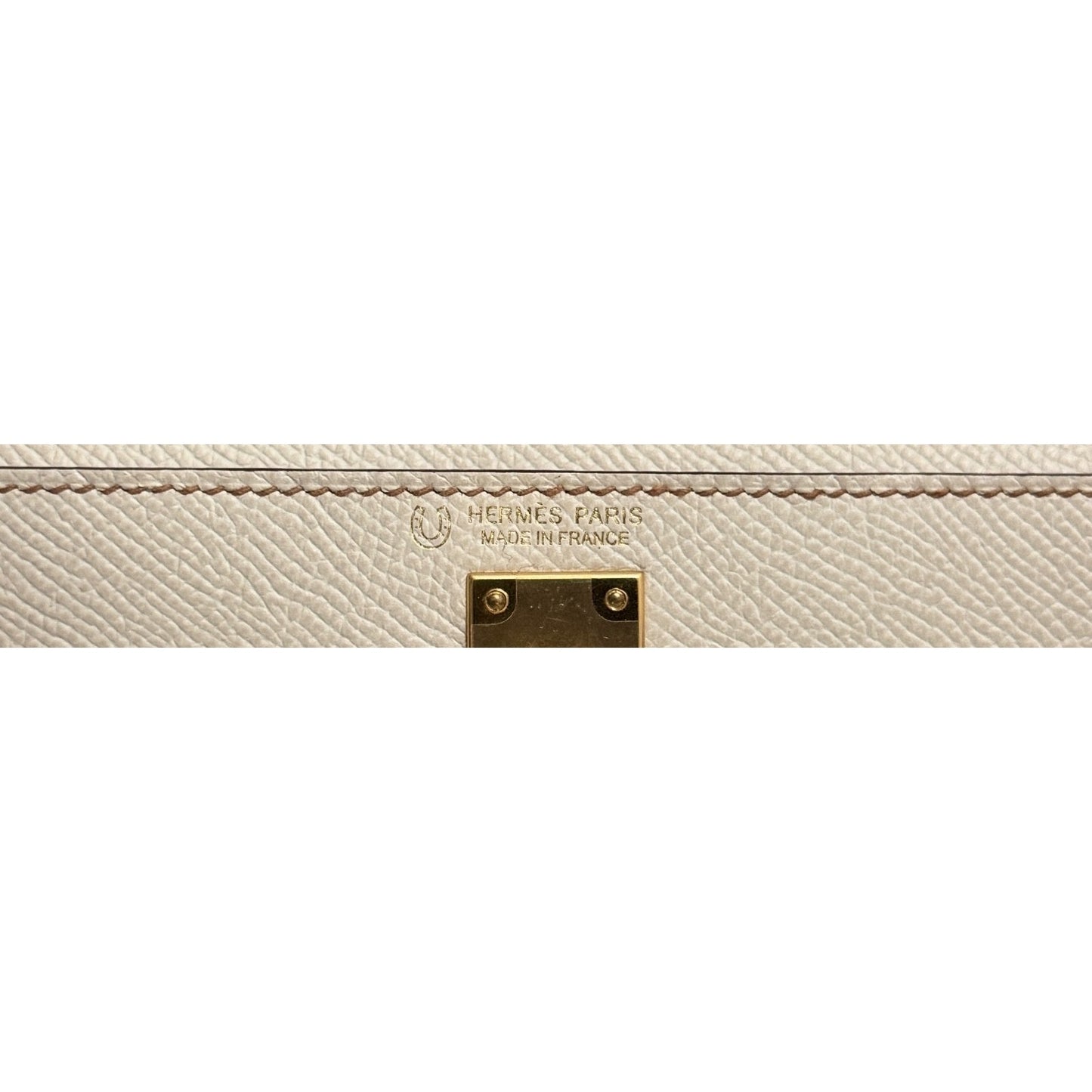 Hermes Kelly Mini 20 Special Order Craie & Gold Tan Epsom Leather Gold Hardware