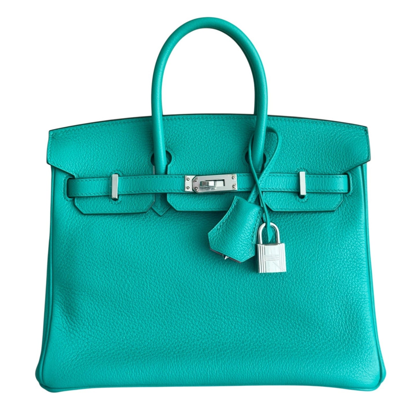 Hermes Birkin 25 Verso Vert Verone Rose Lipstick Leather Palladium Hardware