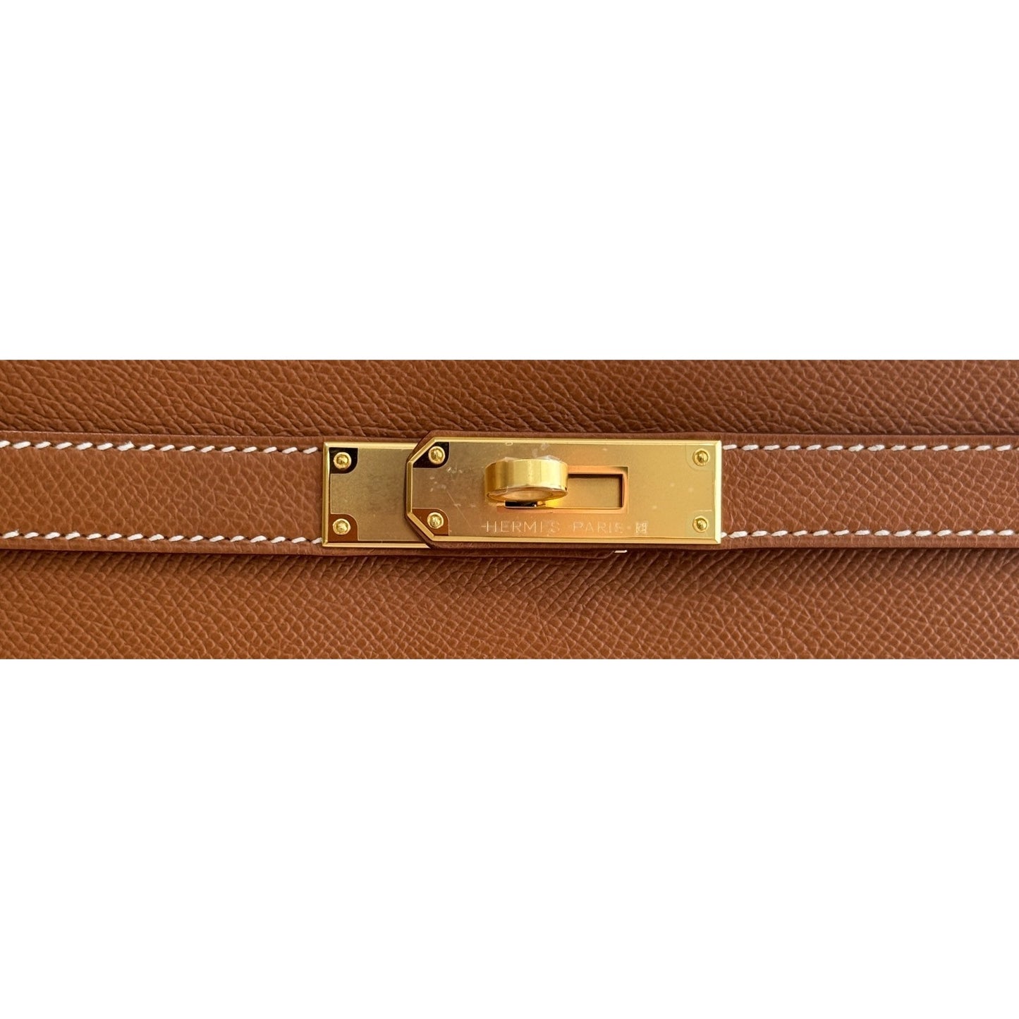 Hermes Kelly 28 Sellier Gold Tan Epsom Leather Gold Hardware RARE