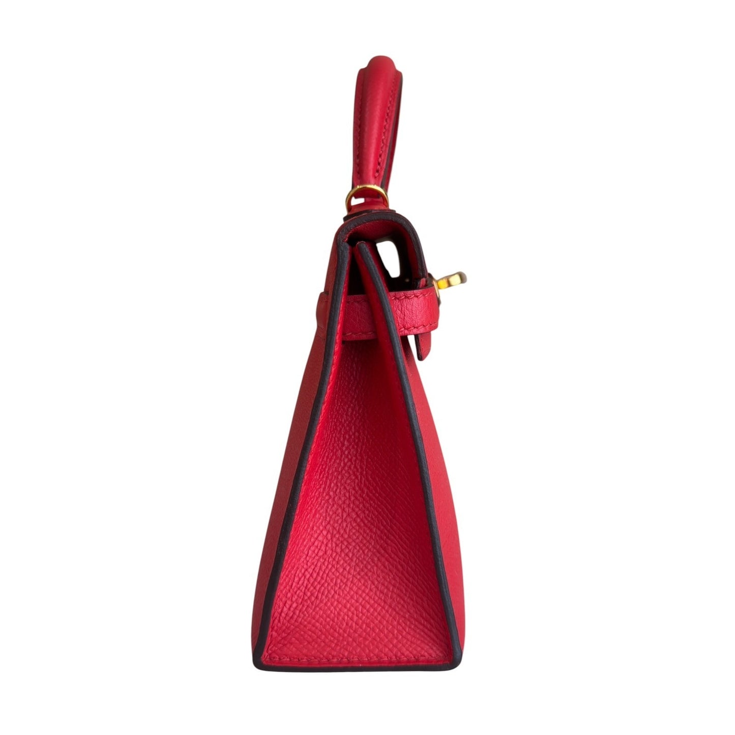 Hermes Kelly Mini 20 Rouge de Coeur Red Epsom Leather Gold Hardware RARE