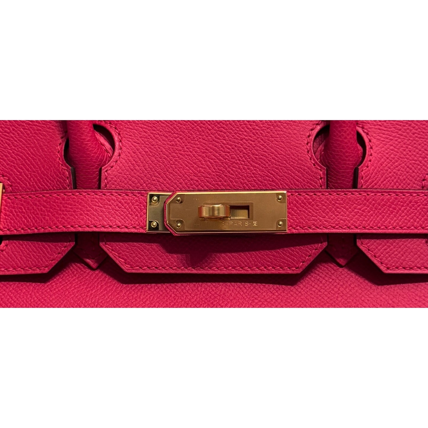 Hermes Birkin 30 Rose Extreme Pink Epsom Leather Gold Hardware Handbag