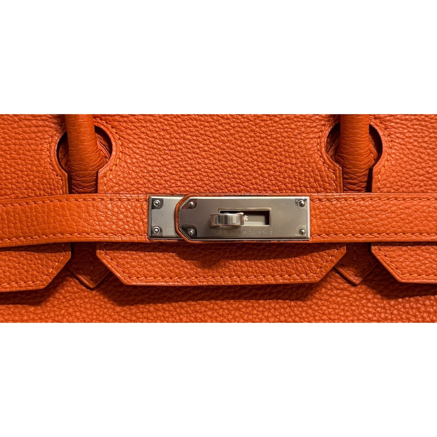 Hermes Birkin 30 Orange Togo Leather Gold Hardware