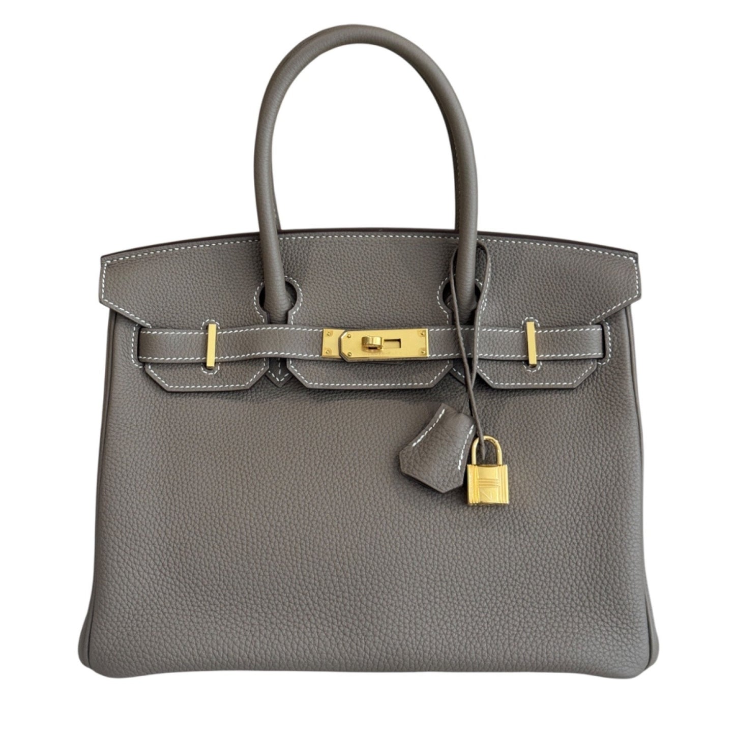 Hermes Birkin 30 Etoupe Gray Togo Leather Gold Hardware