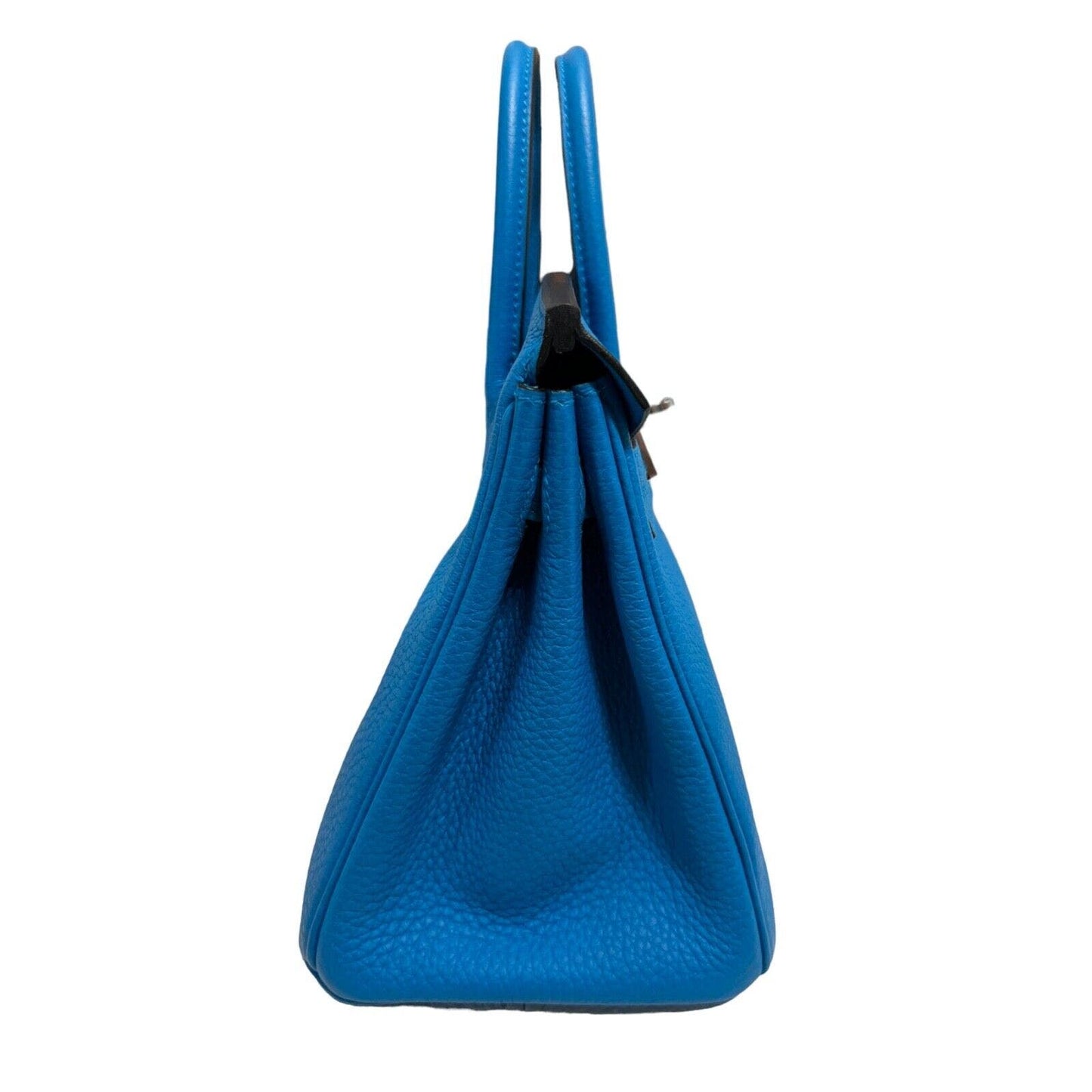 Hermes Birkin 25 Blue Zanzibar Togo Leather PalladiumHardware Handbag Bag