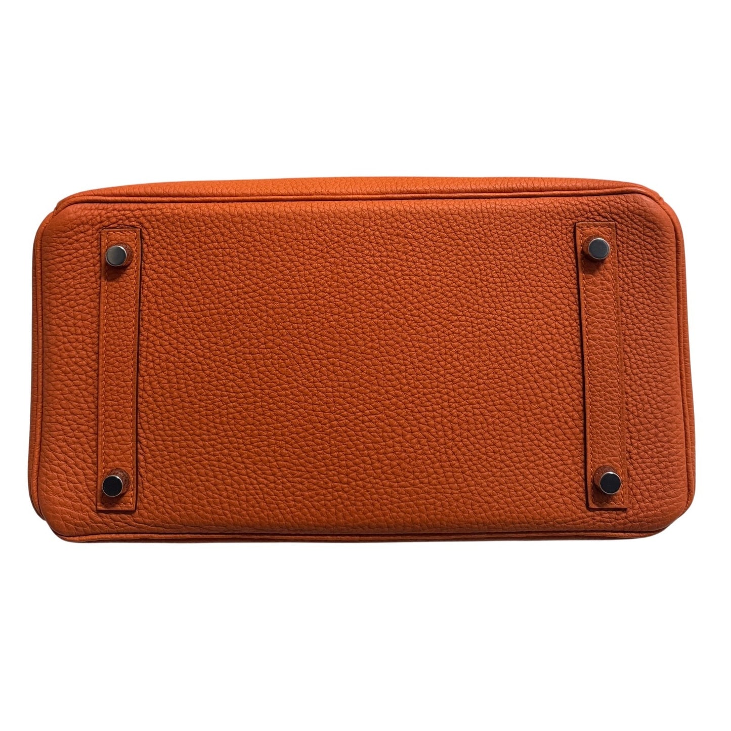 Hermes Birkin 30 Orange Togo Leather Palladium Hardware