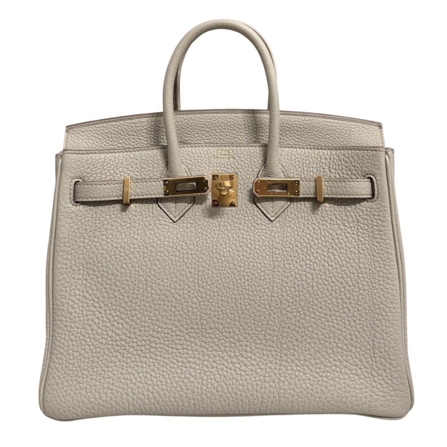 Hermes Birkin 25 Beton Beige Cream Togo Leather Gold Hardware 2024