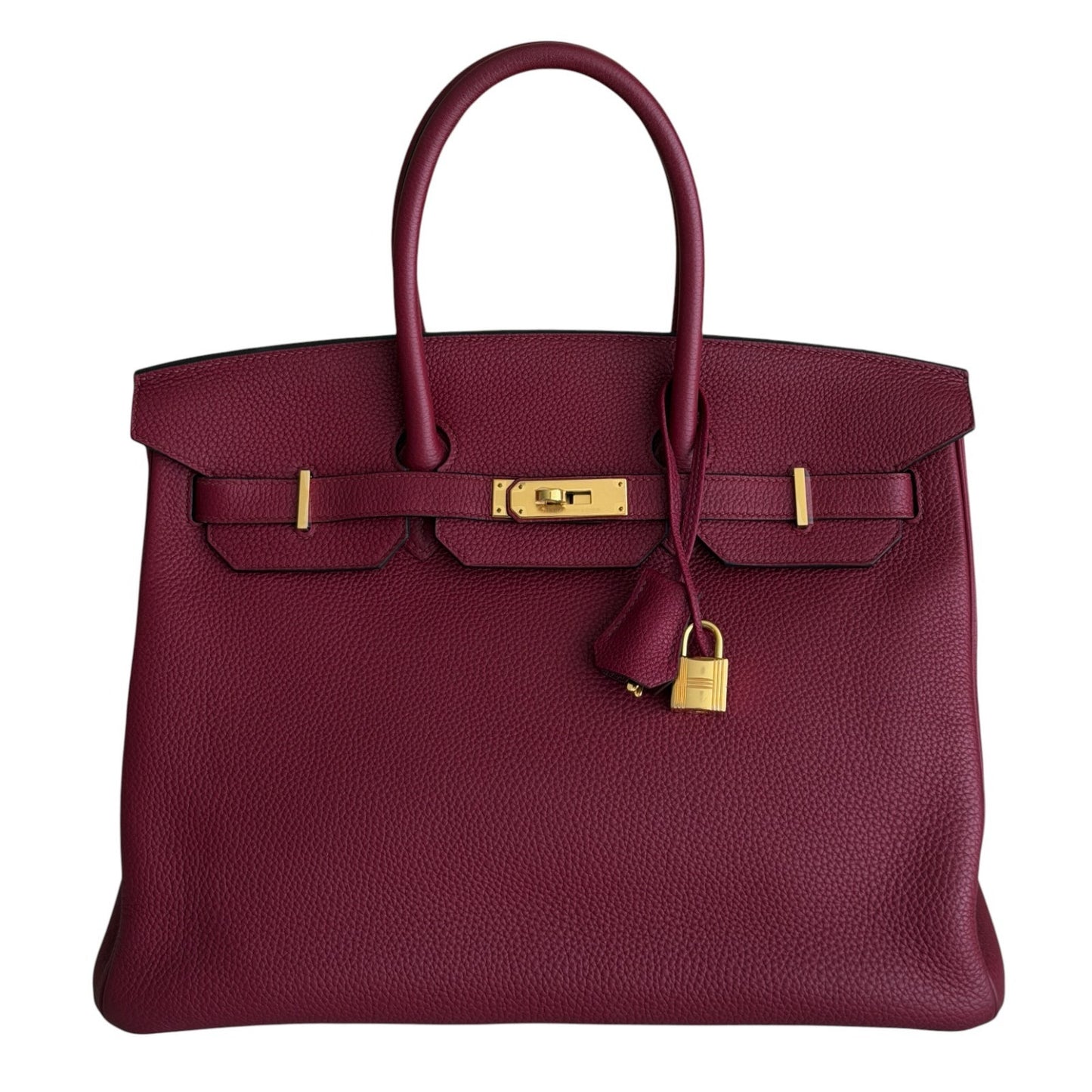 Hermes Birkin 35 Rouge Grenat Red Togo Leather Gold Hardware RARE