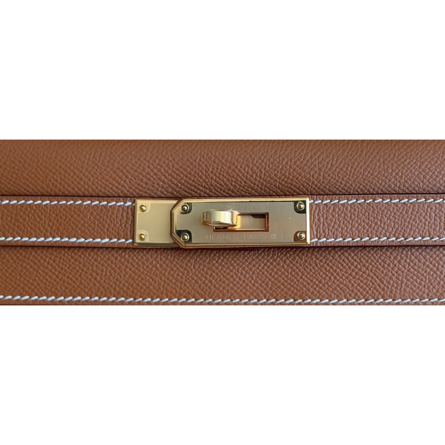 Hermes Kelly 28 Sellier Gold Tan Epsom Leather Gold Hardware RARE