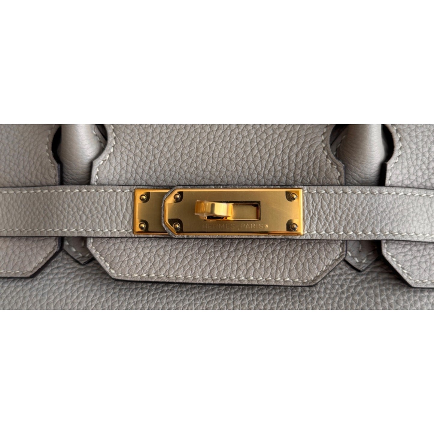 Hermes Birkin 30 Gris Tourterelle Gray Togo Leather Gold Hardware RARE