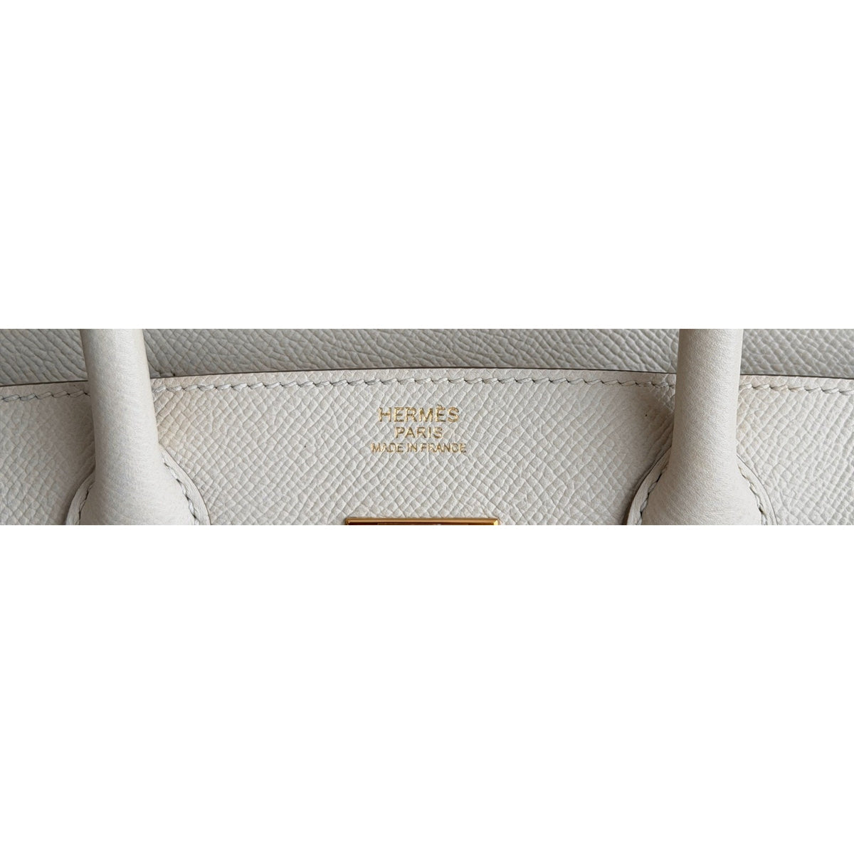 Hermes Birkin 30 Craie White Epsom Leather Gold Hardware Handbag