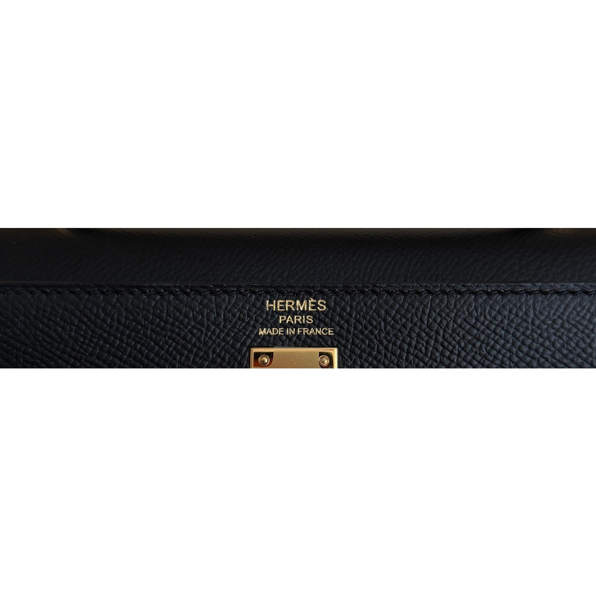 Hermes Kelly 25 Sellier Black Noir Epsom Leather Gold Hardware RARE