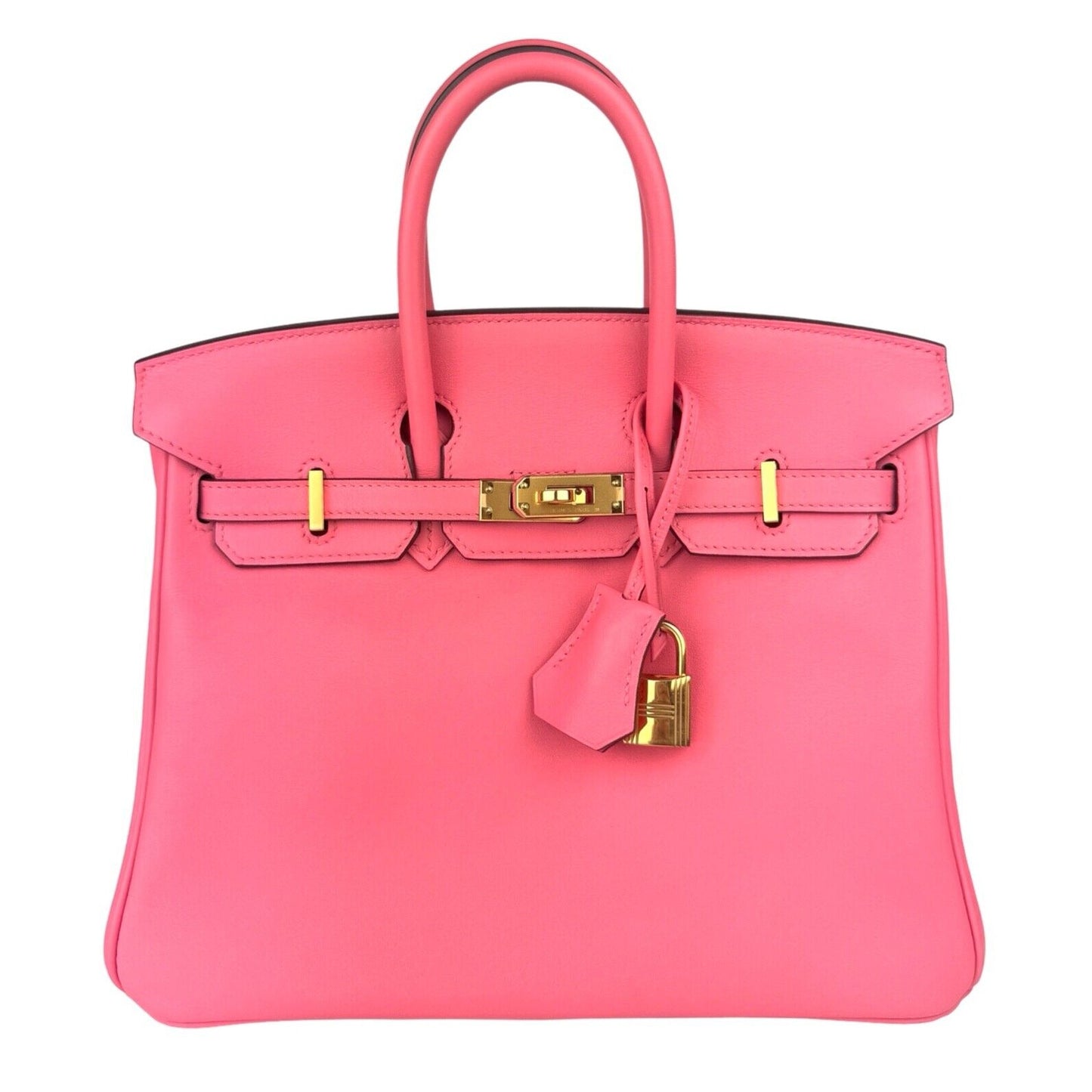 Hermes Birkin 25 Rose Azalea Pink Leather Gold Hardware