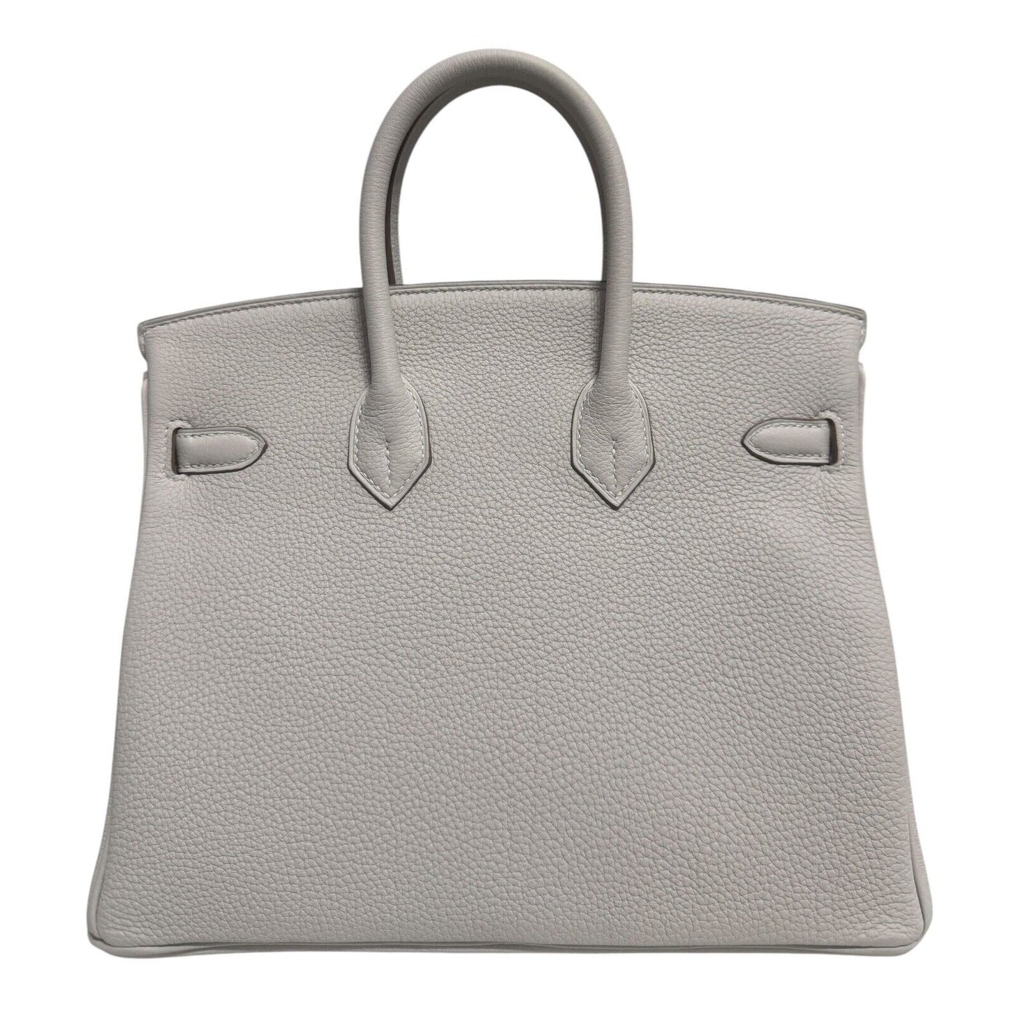 Hermes Birkin 25 Gris Perle Pearl Gray Togo Leather Gold Hardware Handbag 2024