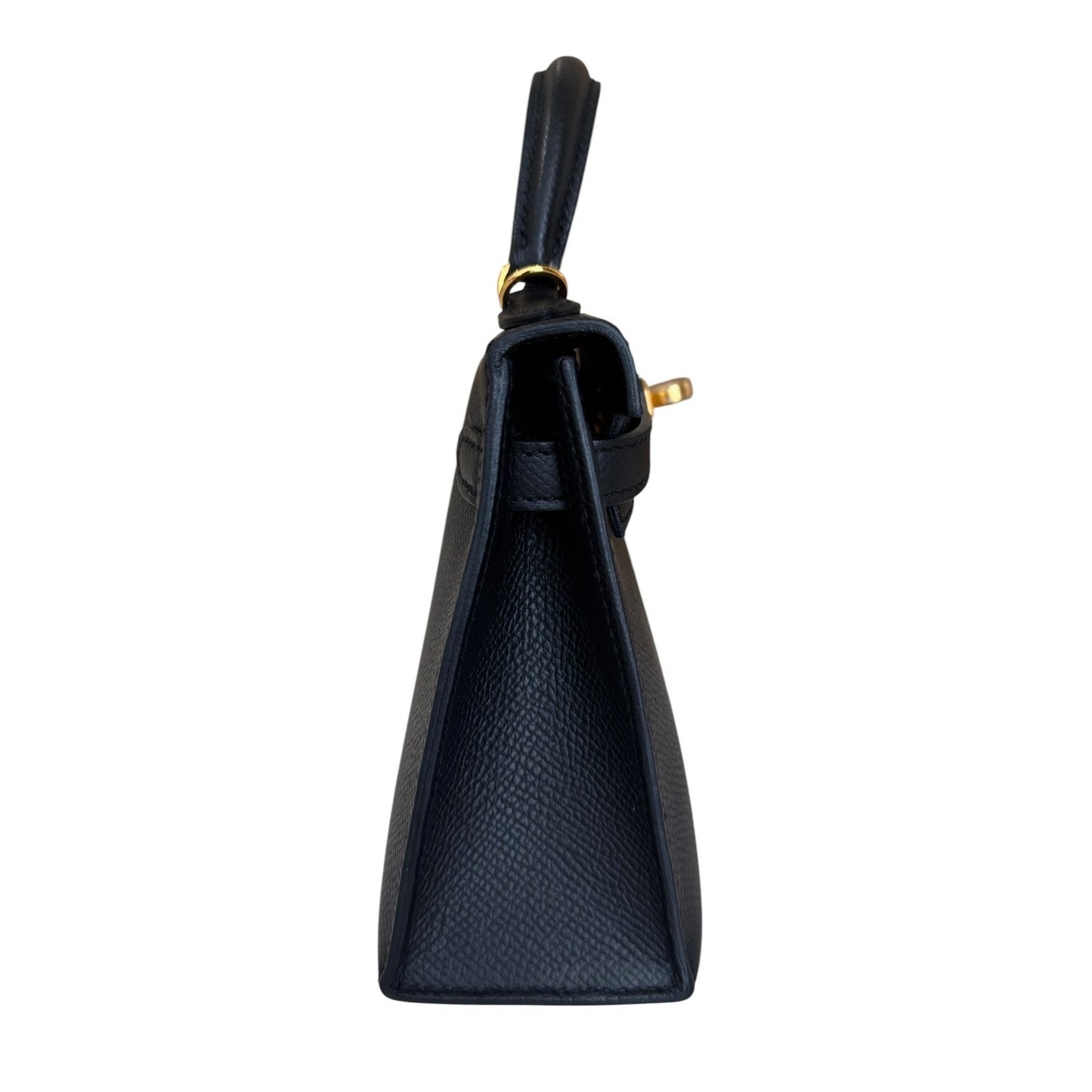 Hermes Kelly Mini 20 Black Noir Epsom Leather Gold Hardware