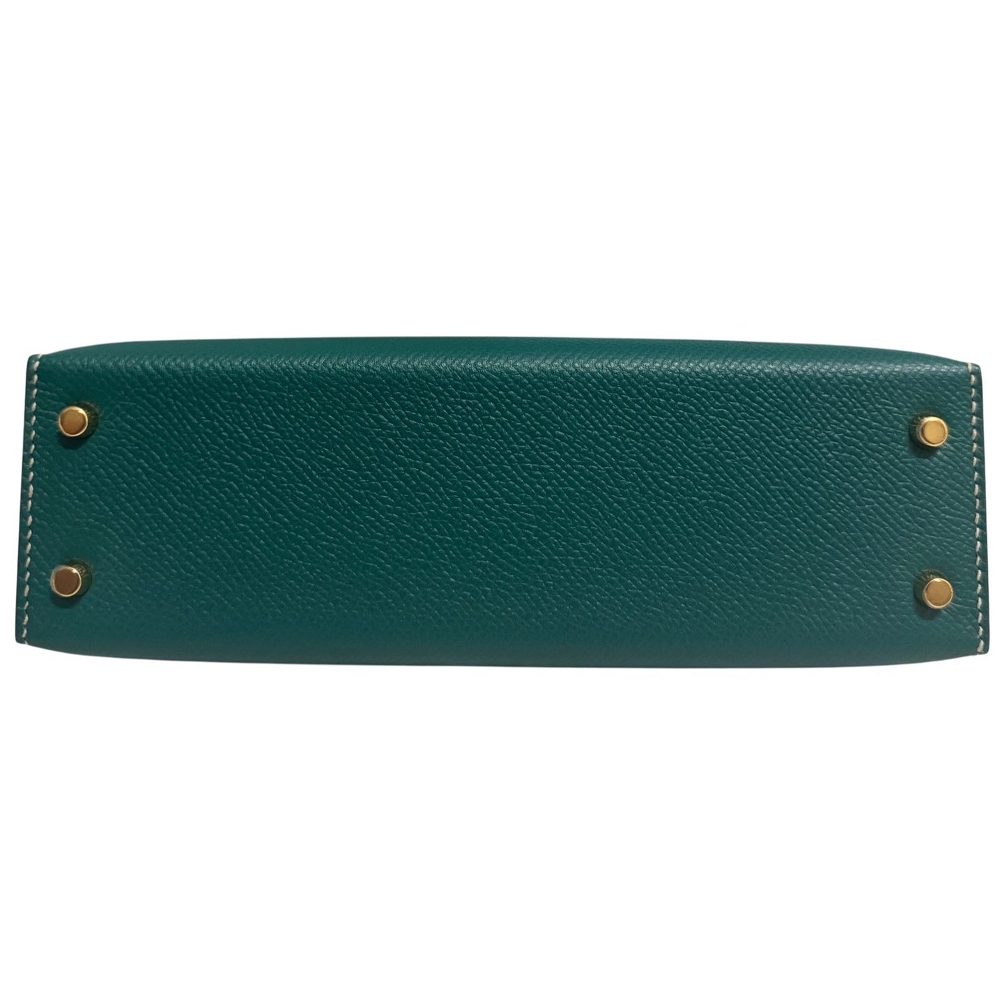Hermes Kelly Mini 20 Special Order Malachite Trench Epsom Leather Permabrass HWR