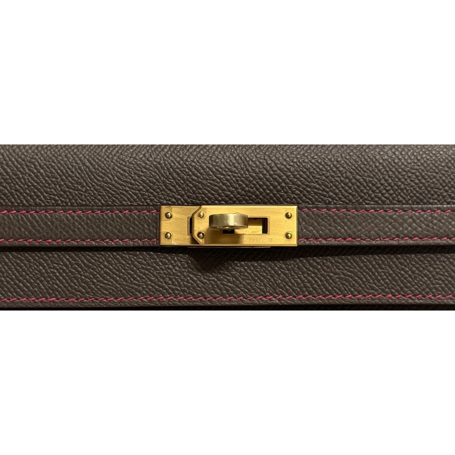 Hermes Kelly 25 Sellier Special Orde Etain Gray Pink Epsom Brushed Gold Hardware