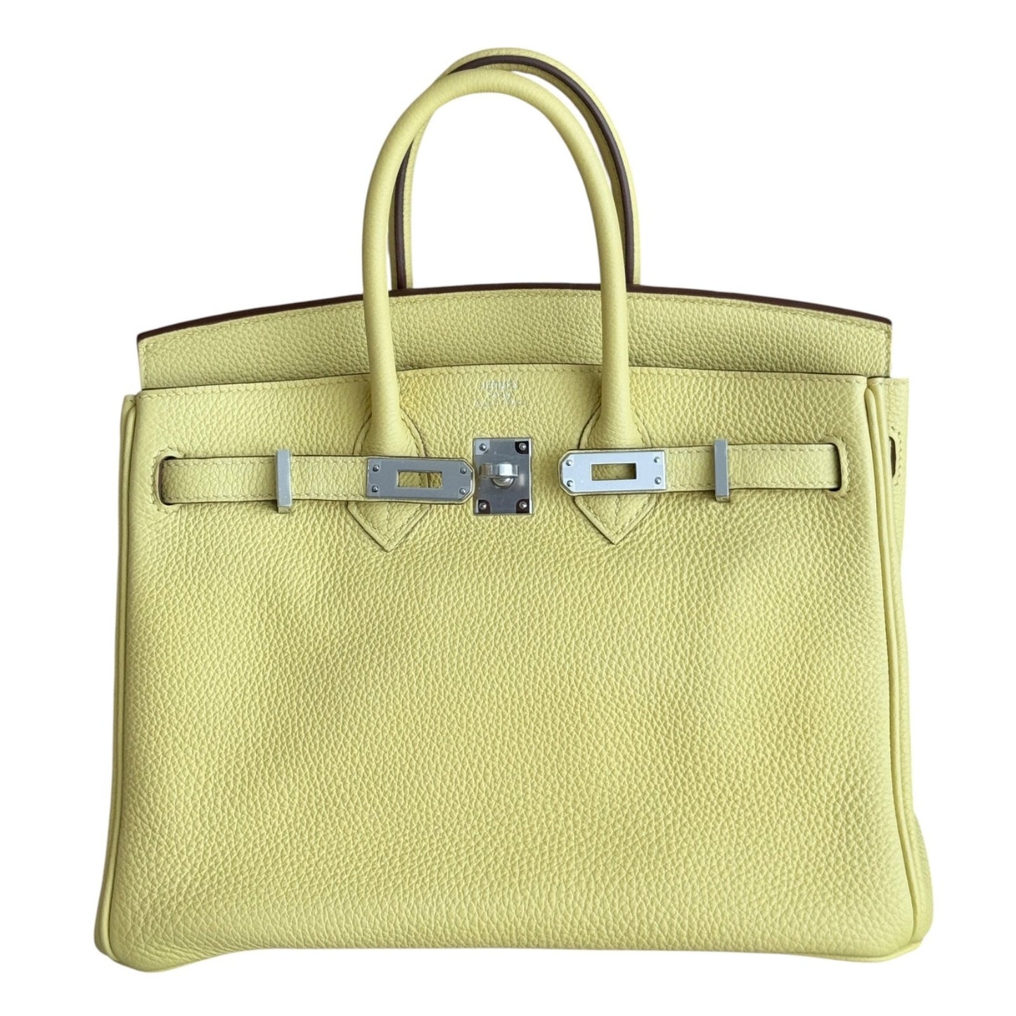 Hermes Birkin 25 Jaune Poussin Yellow Togo Leather Palladium Hardware