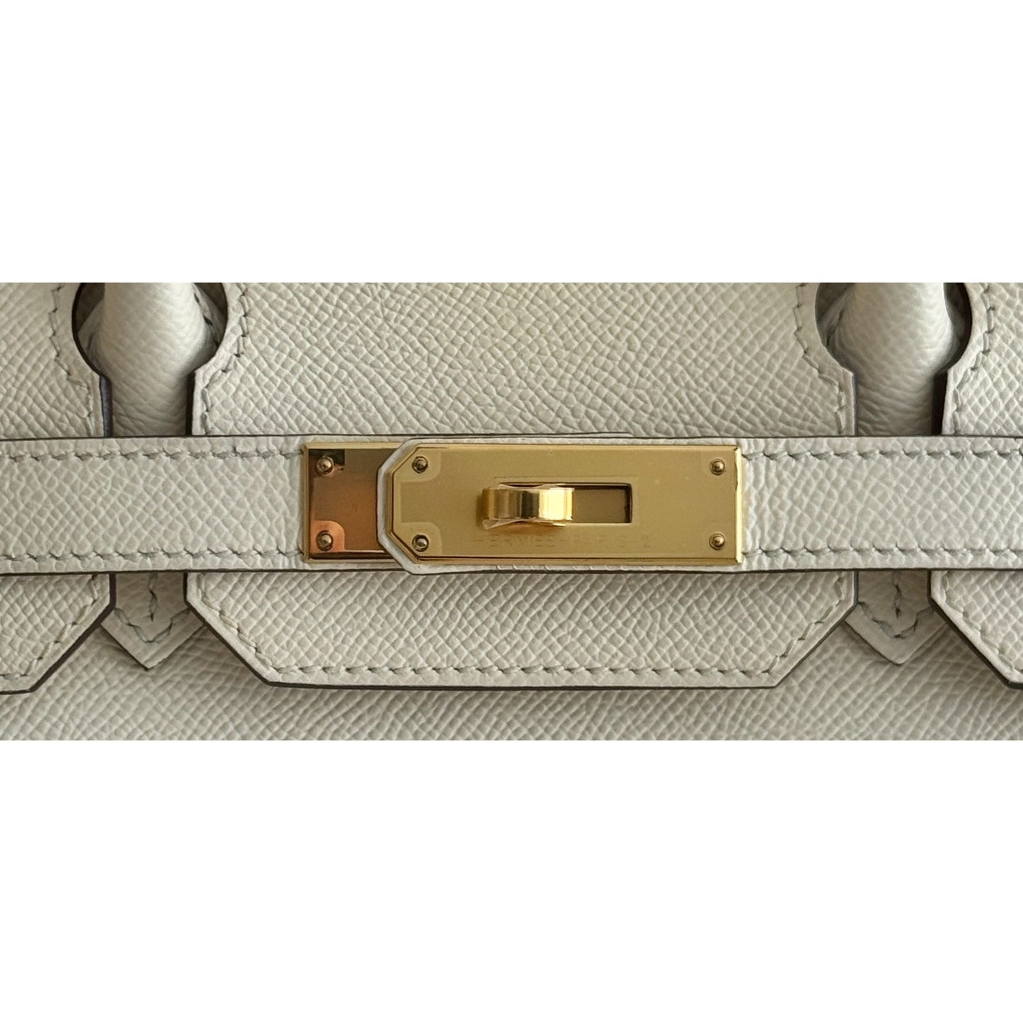 Hermes Birkin 30 Nata Epsom Leather Gold Hardware Handbag