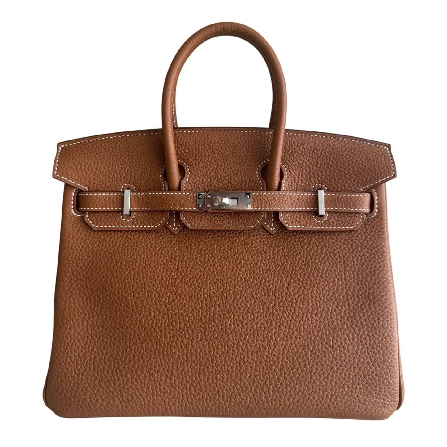 Hermes Birkin 25 Gold Tan Togo Leather Palladium Hardware RARE