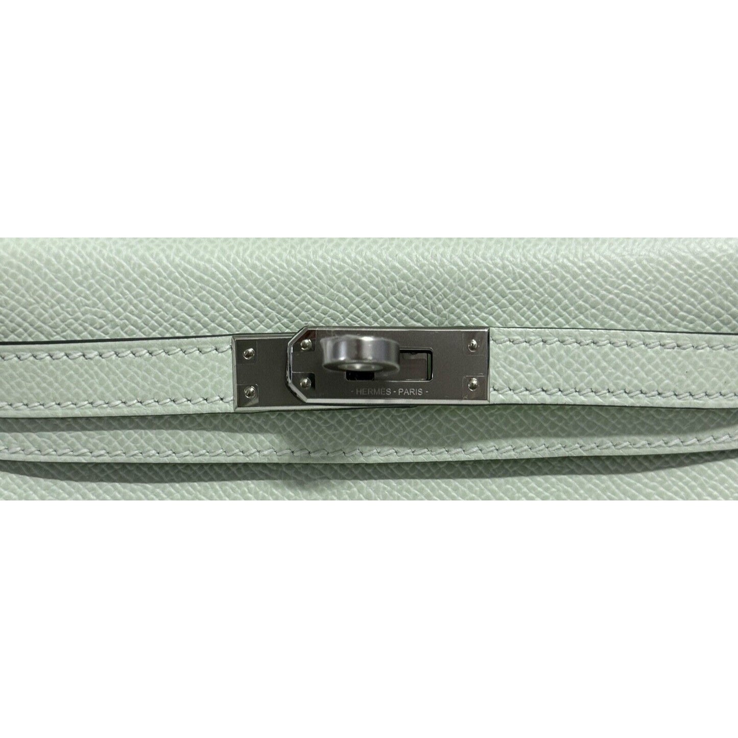 Hermes Kelly Mini 20 Vert Fizz Green Epsom Leather Palladium Hardware RARE