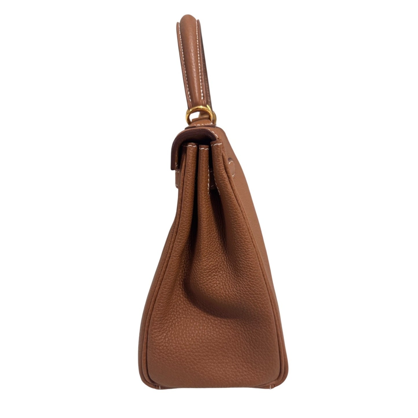 Hermes Kelly 25 Gold Tan Camel Togo Leather Gold Hardware Shoulder Bag