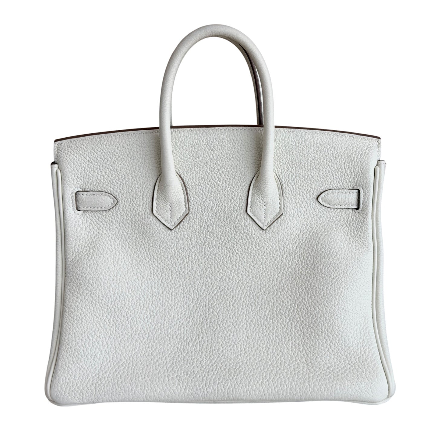 Hermes Birkin 25 Mushroom White Gray Togo Leather Gold Hardware