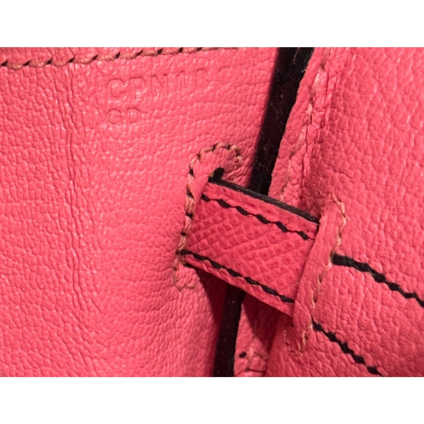 Hermes Birkin 25 Special Order Black & Rose Azalee Epsom Leather Brushed Gold