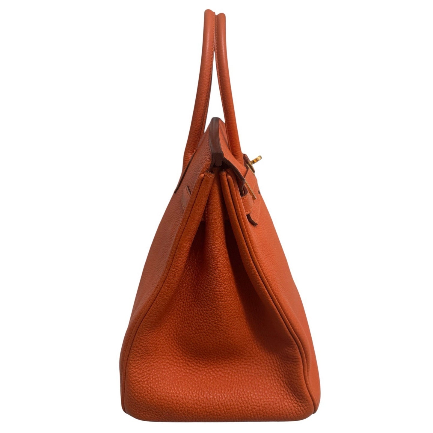Hermes Birkin 35 Orange Togo Leather Gold Hardware RARE