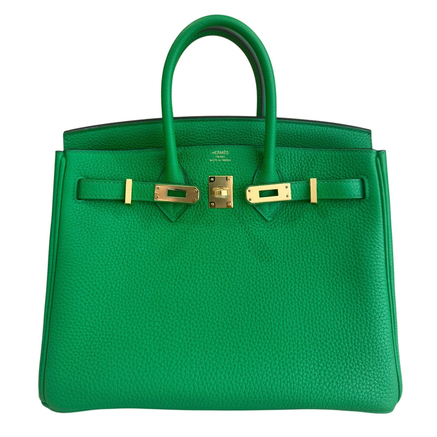 Hermes Birkin 25 Bamboo Green Togo Leather Gold Hardware NEW